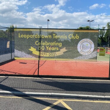 Club 50th Birthday Banners Go Up!